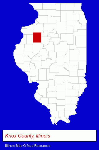 Illinois map, showing the general location of Thrushwood Farms Quality Meats