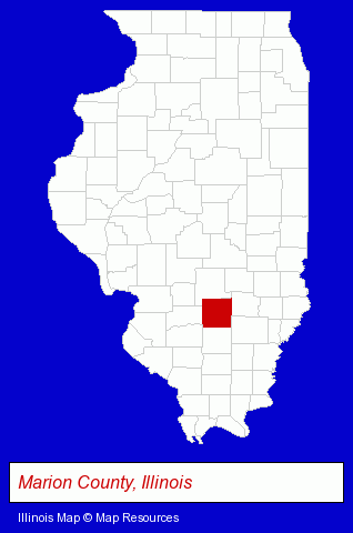 Illinois map, showing the general location of Wood Shed