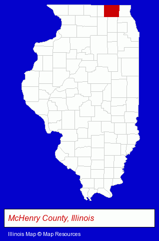 Illinois map, showing the general location of Renee's of Ridgefield