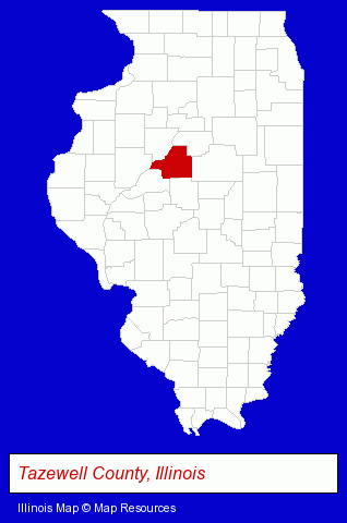 Illinois map, showing the general location of Parker Fabrication