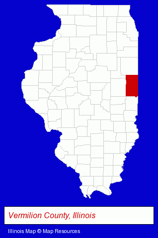 Illinois map, showing the general location of Bowlin Chiropractic