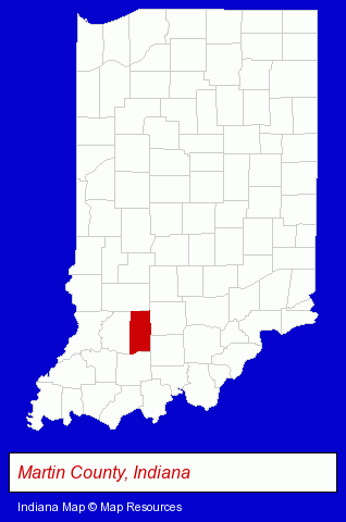 Indiana map, showing the general location of Stoll's Lakeview Restaurant