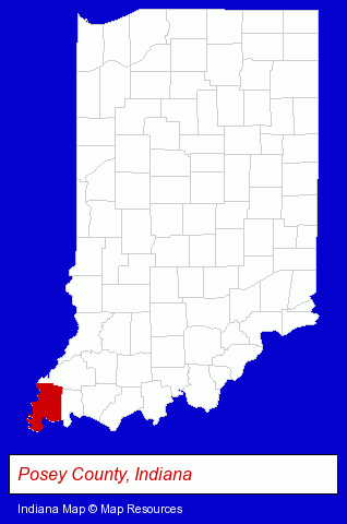 Indiana map, showing the general location of Gerton Auto Sales Inc