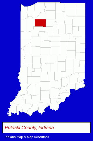 Indiana map, showing the general location of Crushers Automotive Recycle