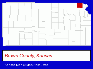 Kansas map, showing the general location of Lemon Tree Floral & Gifts