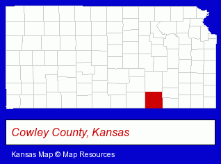 Kansas map, showing the general location of John Schmidt & Sons