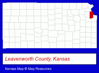 Kansas map, showing the general location of Shae Koonce Photography