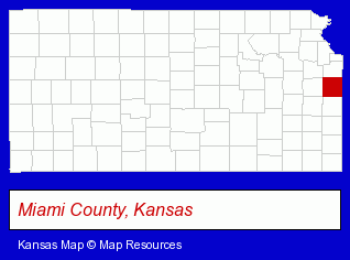 Kansas map, showing the general location of Sarah Winston Photography