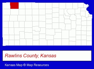 Kansas map, showing the general location of Carlsons Choke Tubes