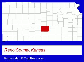 Kansas map, showing the general location of Commercial Sound Company