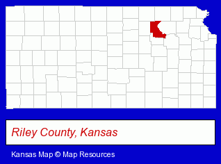 Kansas map, showing the general location of Aggie Hair Shapers