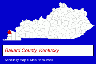 Kentucky map, showing the general location of Swift & Staley Mechanical