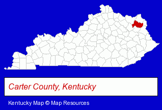 Kentucky map, showing the general location of Family Vision Health Center - Mary C West Od