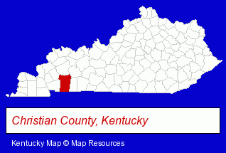 Christian County, Kentucky locator map