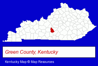 Kentucky map, showing the general location of Cowherd & Parrott Funeral Home
