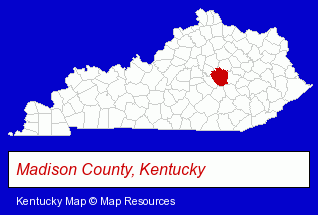 Madison County, Kentucky locator map