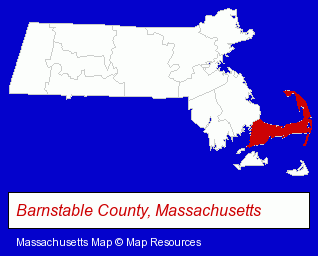 Massachusetts map, showing the general location of Williams Building Co