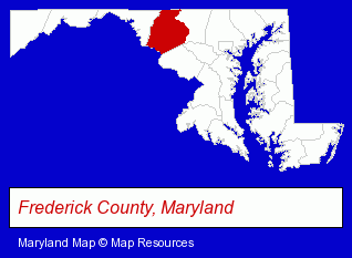 Maryland map, showing the general location of Busy Bees Maid Service The