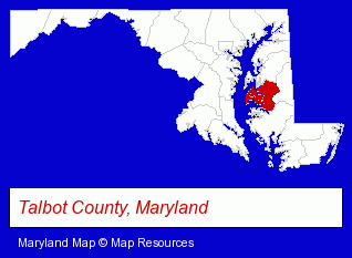 Talbot County, Maryland locator map