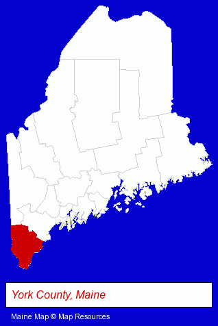 Maine map, showing the general location of Atlantic Orthodontic Center