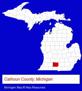 Michigan map, showing the general location of Trojan Heat Treat