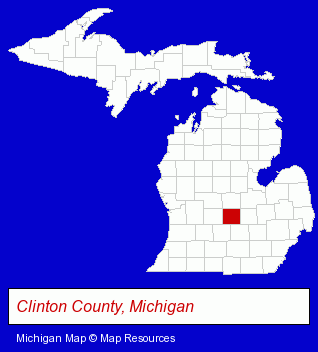 Michigan map, showing the general location of Saylor-Beall MFG Company