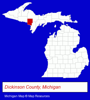 Michigan map, showing the general location of All-Lift Systems Inc