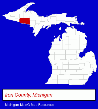 Michigan map, showing the general location of Speakeasy Antique Slot Machines