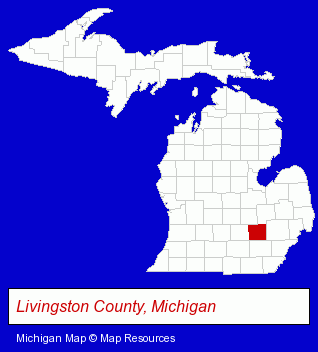 Michigan map, showing the general location of Motor Car Export Inc