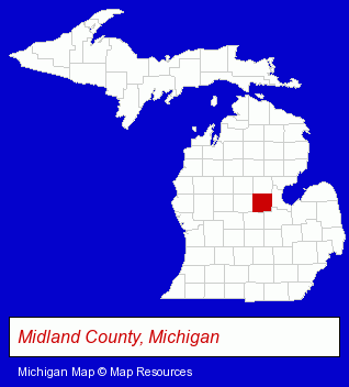 Michigan map, showing the general location of Snow Machines Inc