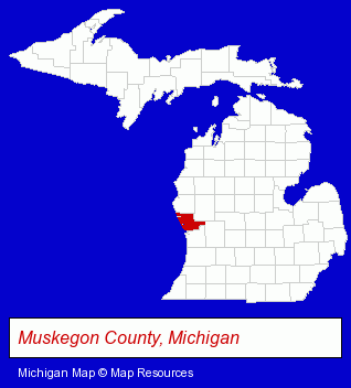 Michigan map, showing the general location of Caribou Company