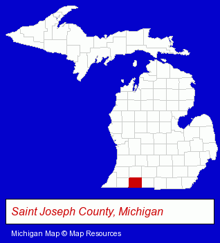 Michigan map, showing the general location of Alpha Boarding Center