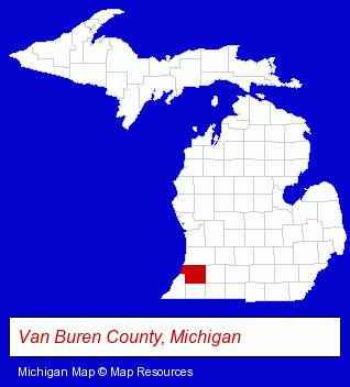 Michigan map, showing the general location of Pillar Manufacturing