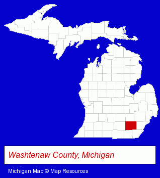 Michigan map, showing the general location of Zou Zou's