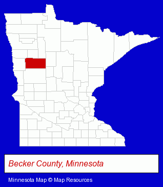 Minnesota map, showing the general location of CJJ Inc