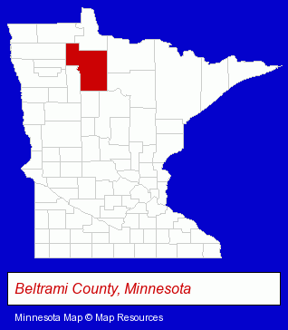 Minnesota map, showing the general location of Miller Mc Donald Erickson - Don S Hoffmann CPA