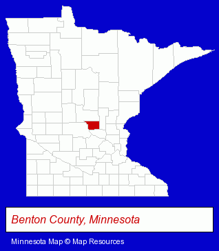 Benton County, Minnesota locator map