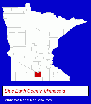 Minnesota map, showing the general location of Becky's Floral & Gift Shoppe