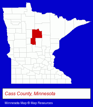 Minnesota map, showing the general location of Down To Earth Wood