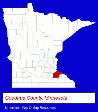 Goodhue County, Minnesota locator map