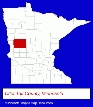 Minnesota map, showing the general location of Cafe de LA Fleur