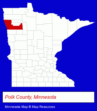 Polk County, Minnesota locator map