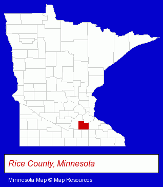 Minnesota map, showing the general location of Lonsdale Family Dental Clinic