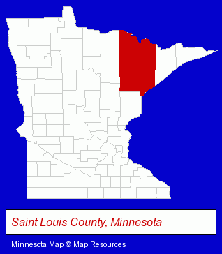 Minnesota map, showing the general location of Kinsey Houseboats & Water Toys