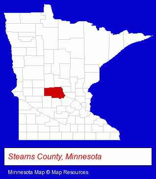 Minnesota map, showing the general location of Pacesetter Inc