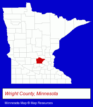 Minnesota map, showing the general location of Integrated Recycling Technologies