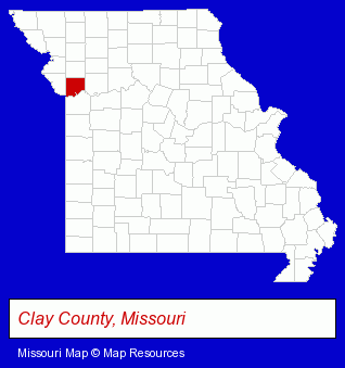 Missouri map, showing the general location of Southwest Technologies