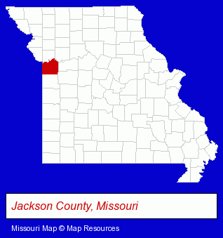 Missouri map, showing the general location of Jackson County Eye Clinic - Doug Herriott OD