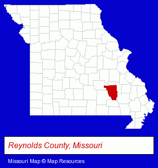 Missouri map, showing the general location of Blazer Commercial Boat MFG