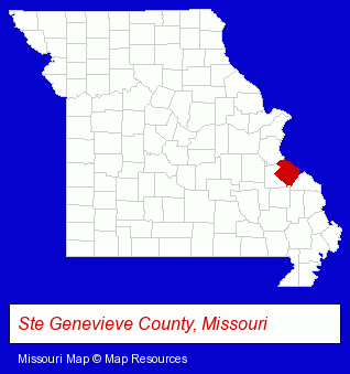 Missouri map, showing the general location of Pippin Towing & Recovery